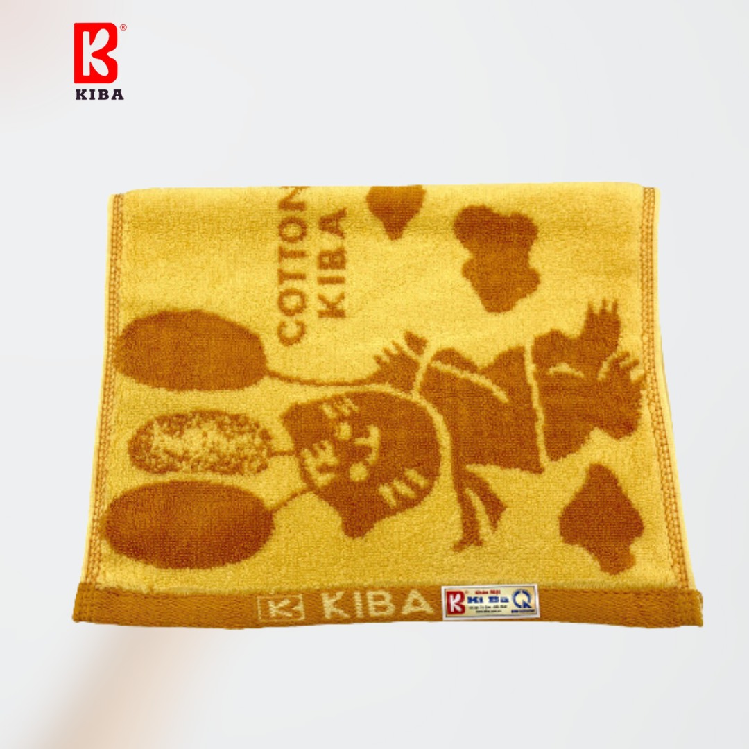  Khăn Mặt KIBA Họa Tiết Gấu Bóng Bay KT 30cm x 45m , Chất Cotton Hữu Cơ Tự Nhiên Dày Dặn, Thấm Hút Tốt, An Toàn Cho Da 