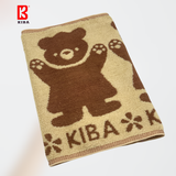  Khăn Mặt KIBA Họa Tiết Ba Chú Gấu Dễ Thương KT 28cm  x 48cm,  Chất Cotton Êm, Mềm, Dày Dặn Thấm Hút Tốt, Tơi Bông, Thoáng Khí 