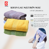  Khăn Mặt KIBA Đơn Màu KT 28cm  x 48cm,  Chất Cotton Êm, Mềm, Dày Dặn Thấm Hút Tốt, Tơi Bông, Thoáng Khí 