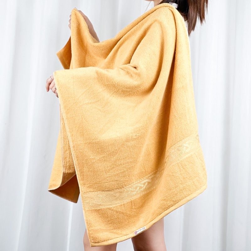  Khăn Tắm Màu Trơn KIBA Sz To 70x140cm Chất Cotton Dày Dặn, Êm, Mềm, Thấm Hút Tốt, An Toàn Cho Da 