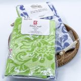  Combo 2 Chiếc Khăn Mặt KIBA Cotton, Giá Tốt, Họa Tiết Hoa Văn Phối 5 Màu, 3 Size (28x48cm;30x45cm,32x49cm) 