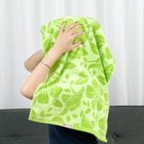  Khăn Tắm Hoa Văn Cỡ Vừa 50x100cm KIBA Cotton Kháng Khuẩn, Dày Dặn, Êm Mềm, Thấm Hút Tốt, An Toàn Cho Da, Phù Hợp Cho Bé 
