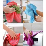  Khăn Lau Tay Lông Cừu KIBA, Chất Siêu Mềm, Siêu Thấm, Có Móc Treo Tiện Lợi, Nhiều Màu Sắc Xinh Xắn 