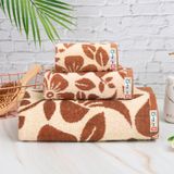  Bộ 3 Khăn Hoa Tắm Gội Mặt, Khăn Tắm Cỡ Lớn 70x140cm KIBA Chất Cotton Hữu Cơ, Êm, Mềm, Dày Dặn, Thấm Hút Tốt, An Toàn 