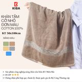  Khăn Tắm Màu Trơn KIBA Sz Nhỏ 50x100cm Chất Cotton Dày Dặn, Êm, Mềm, Thấm Hút Tốt, An Toàn Cho Da 