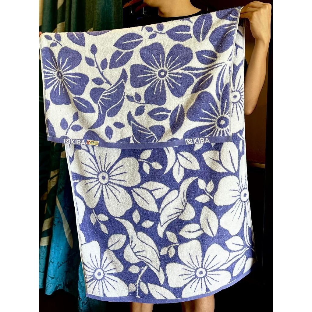  Khăn Tắm Hoa Văn Cỡ Lớn (70x140cm) KIBA Cotton Kháng Khuẩn, Thấm Hút Tốt, Dày Dặn, An Toàn Cho Da, Bảo Vệ Môi Trường 