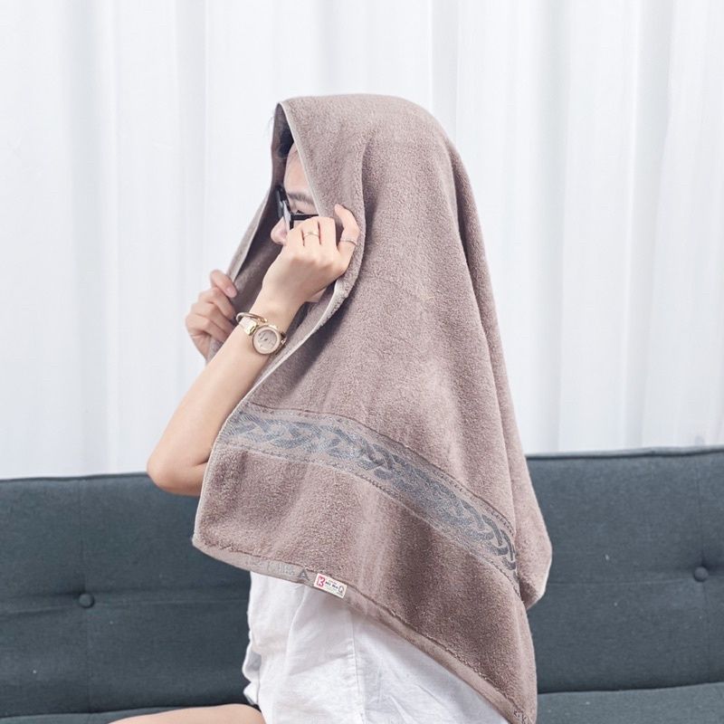  Khăn Tắm Màu Trơn KIBA Sz To 70x140cm Chất Cotton Dày Dặn, Êm, Mềm, Thấm Hút Tốt, An Toàn Cho Da 