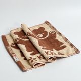  Khăn Mặt KIBA Cỡ Bé 28x48cm Họa Tiết Ba Chú Gấu Dễ Thương,  Chất Cotton Êm, Mềm, Dày Dặn Thấm Hút Tốt, An Toàn Cho Da 
