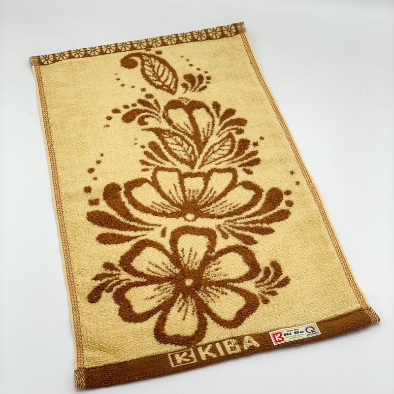  Khăn Mặt KIBA Họa Tiết Hoa Mai KT 28x48cm, Chất Cotton Êm, Mềm, Dày Dặn Thấm Hút Tốt, An Toàn Cho Da 
