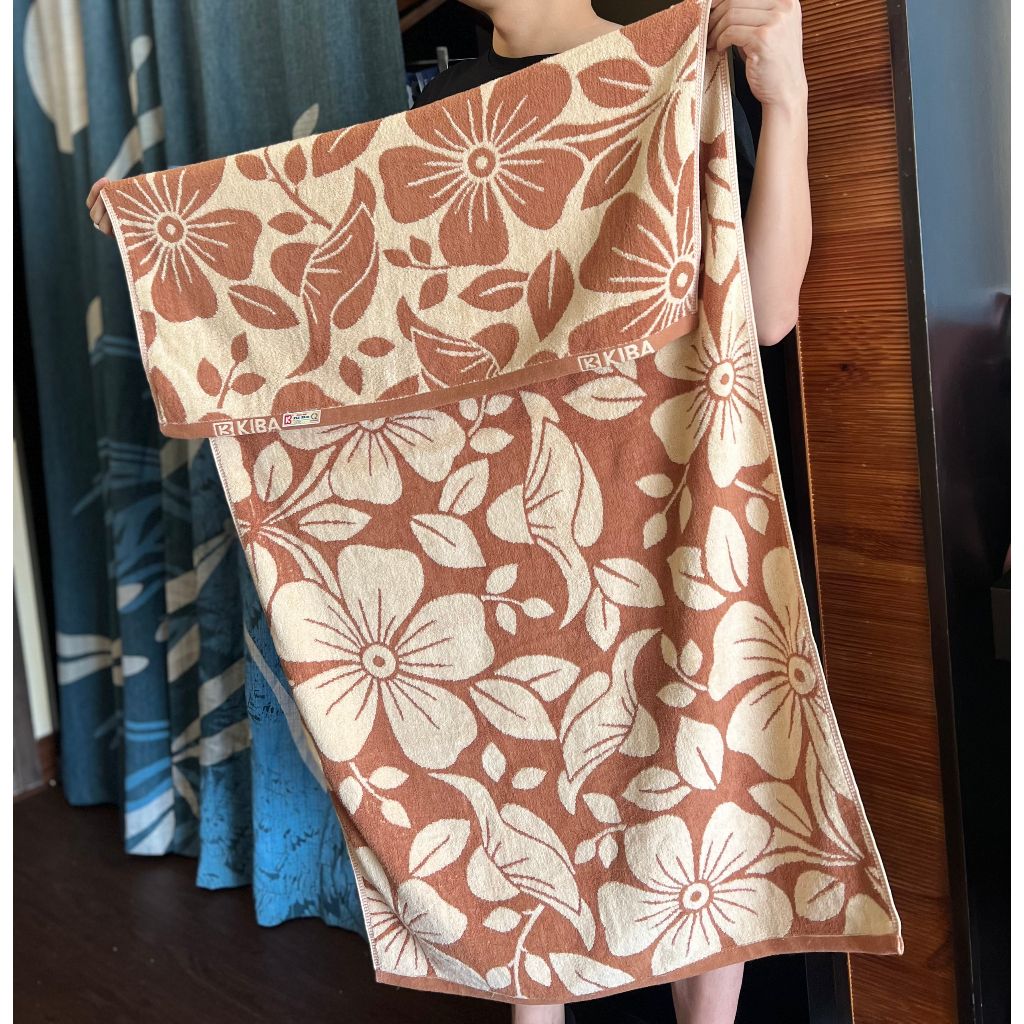  Khăn Tắm Hoa Văn Cỡ Lớn (70x140cm) KIBA Cotton Kháng Khuẩn, Thấm Hút Tốt, Dày Dặn, An Toàn Cho Da, Bảo Vệ Môi Trường 