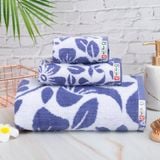  Bộ 3 Khăn Hoa Tắm Gội Mặt, Khăn Tắm Cỡ Lớn 70x140cm KIBA Chất Cotton Hữu Cơ, Êm, Mềm, Dày Dặn, Thấm Hút Tốt, An Toàn 