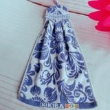  Khăn Lau Tay Dài KIBA Có Móc Treo Tiện Lợi, Chất Cotton Êm, Mềm, Thấm Hút, Không Nhờn, Dính 