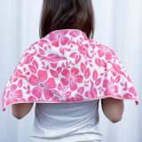  Khăn Gội Đầu, Khăn Lau Tóc, Quấn Tóc KIBA  KT 34cm x 75cm Họa Tiết Hoa 5 Cánh, Chất Cotton Dày Dặn, Êm Mềm, Thấm Hút Tốt 