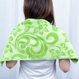  Khăn Gội Đầu, Khăn Lau Tóc, Quấn Tóc KIBA KT 34cm x 75cm Họa Tiết Sóng, Chất Cotton Dày Dặn, Êm Mềm, Thấm Hút Tốt 
