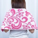  Khăn Gội Đầu, Khăn Lau Tóc, Quấn Tóc KIBA KT 34cm x 75cm Họa Tiết Sóng, Chất Cotton Dày Dặn, Êm Mềm, Thấm Hút Tốt 