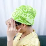  Khăn Gội Đầu, Khăn Lau Tóc, Quấn Tóc KIBA  KT 34cm x 75cm Họa Tiết Hoa Cầu, Chất Cotton Dày Dặn, Êm Mềm, Thấm Hút Tốt 