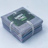  Set 5 Chiếc Khăn Mặt Sợi Tre KIBA 28x48cm Thấm Hút Gấp Đôi, Êm, Mềm, Nhẹ Bông 