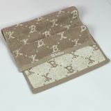 Khăn Mặt KIBA Họa Tiết Monogram Trẻ Trung, Hiện Đại KT 28cm  x 48cm,  Chất Cotton Êm, Mềm, Dày Dặn Thấm Hút Tốt, Tơi Bông, Thoáng Khí 