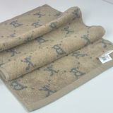  Khăn Mặt KIBA Họa Tiết Monogram Trẻ Trung, Hiện Đại KT 28cm  x 48cm,  Chất Cotton Êm, Mềm, Dày Dặn Thấm Hút Tốt, Tơi Bông, Thoáng Khí 