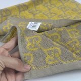  Khăn Mặt KIBA Họa Tiết Monogram Trẻ Trung, Hiện Đại KT 28cm  x 48cm,  Chất Cotton Êm, Mềm, Dày Dặn Thấm Hút Tốt, Tơi Bông, Thoáng Khí 