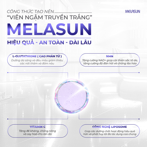 Combo 06 Hộp - Viên Ngậm Truyền Trắng Melasun