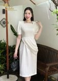 Đầm tiệc dáng ôm xếp ly sóng eo TFL817WHT 