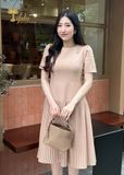  Đầm dự tiệc chân váy dập ly TFL725NUDE 