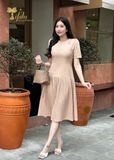 Đầm dự tiệc chân váy dập ly TFL725NUDE 