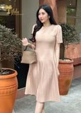  Đầm dự tiệc chân váy dập ly TFL725NUDE 