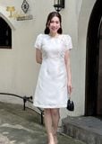  Đầm suông A tafta ánh kim TFL736WHT 