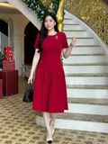  Đầm dự tiệc chân váy dập ly TFL725RED 