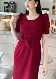  Đầm dự tiệc dáng ôm màu đỏ rượu sang trọng TFL806RED 