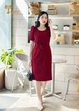  Đầm dự tiệc dáng ôm màu đỏ rượu sang trọng TFL806RED 