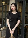  Đầm dự tiệc dáng ôm màu đen sang trọng TFL806BLK 