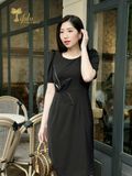  Đầm dự tiệc dáng ôm màu đen sang trọng TFL806BLK 
