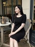  Đầm dự tiệc dáng ôm màu đen sang trọng TFL806BLK 