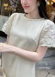  Đầm suông tơ linen thêu hoa TFL949CR 