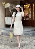  Đầm suông tơ linen thêu hoa TFL949CR 