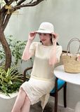  Đầm suông tơ linen thêu hoa TFL949CR 