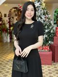  Đầm dự tiệc chân váy dập ly TFL725BLK 