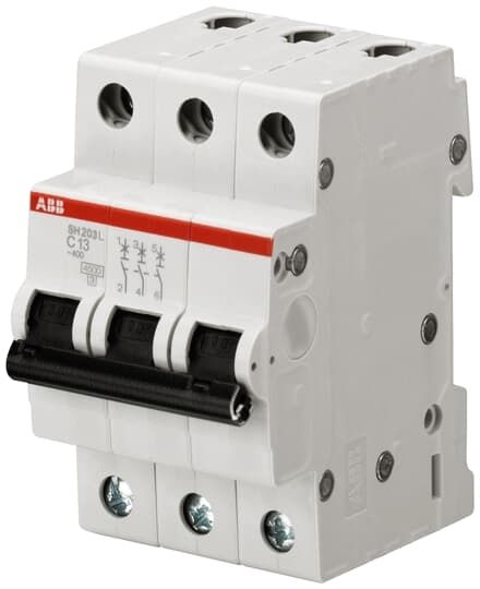  Cầu dao tự động MCB ABB 3P 25A 4.5KA (SH203L-C25) 2CDS243001R0254 