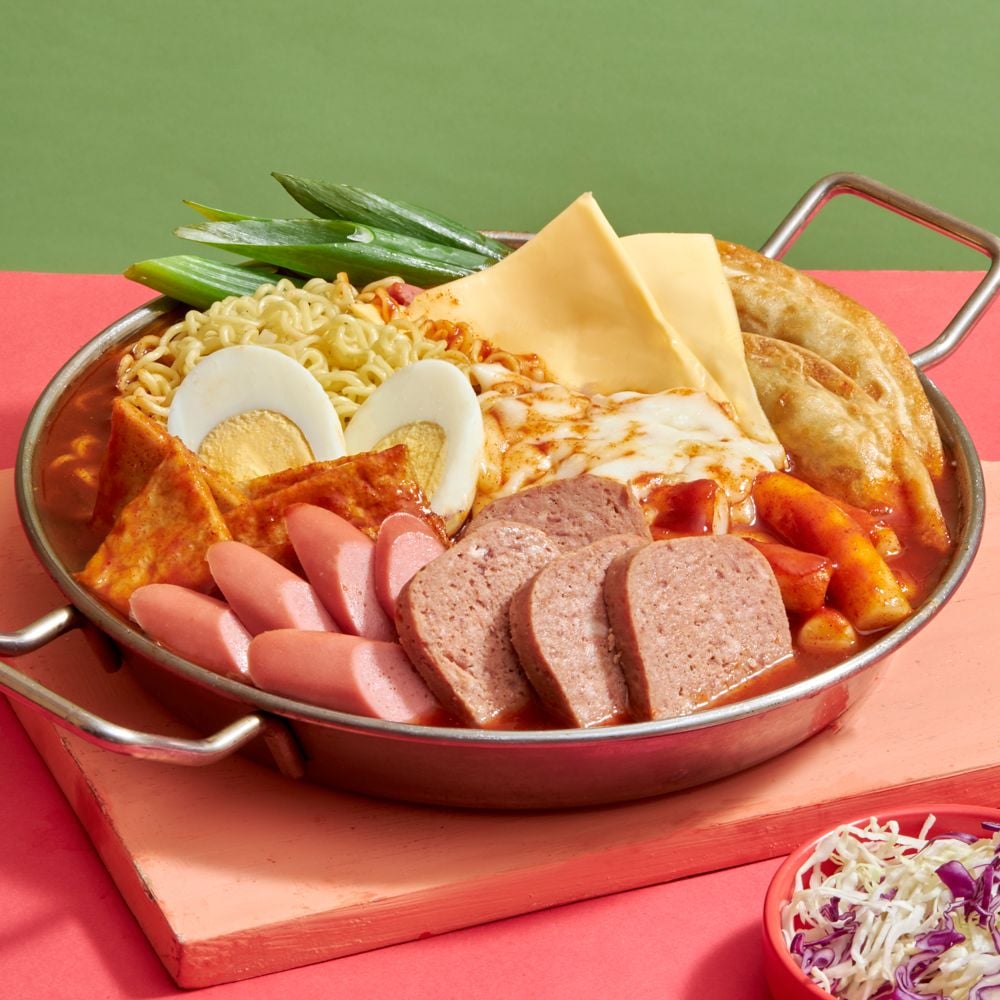  Mì Tteok-bokki Phô Mai Ham & Xúc Xích 