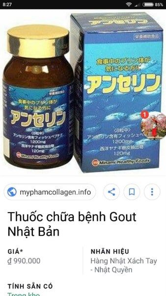 Viên hỗ trợ trị Gout Minami Nhật