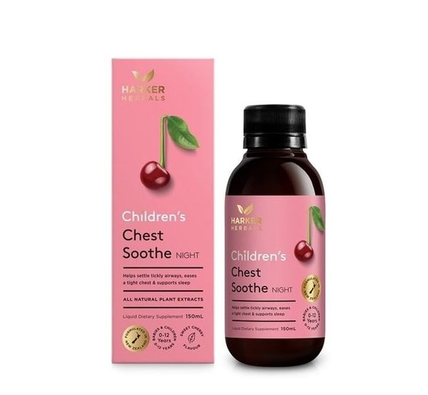 HARKER CHILDREN'S CHEST SOOTHE 150ML NEW ZEAND, MẦU HỒNG HO ĐỜM HO KHAN ĐÊM 150ML