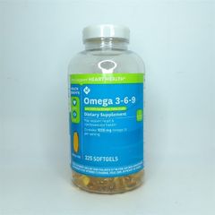 VIÊN UỐNG DẦU CÁ MEMBER MARK OMEGA 3-6-9 SUPPORTS HEART HEALTH 325 VIÊN