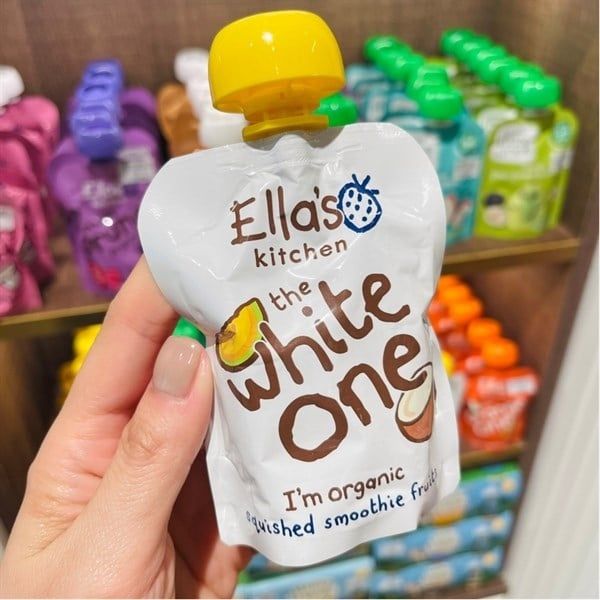 HOA QUẢ NGHIỀN VỊ DƯA LƯỚI VÀ DỪA ELLA’S KITCHEN THE WHITE ONE 90G UK
