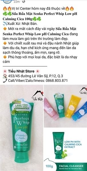 Sữa Rửa Mặt Senka Dành Cho Da Mụn 100g