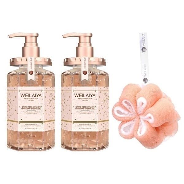 Sữa Tắm Trắng Da Cánh Hoa Hồng Damask Weilaiya Grand Rose Extracts Whitening Shower Gel (450ml)