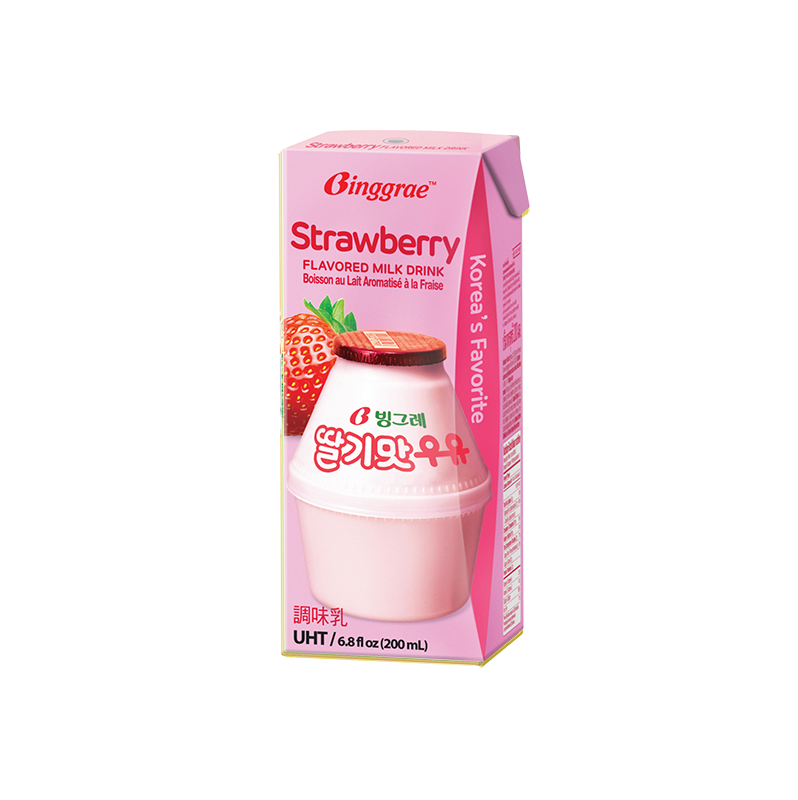 Sữa Binggrae Hàn Quốc Hương Vị Dâu (200ml x 6)