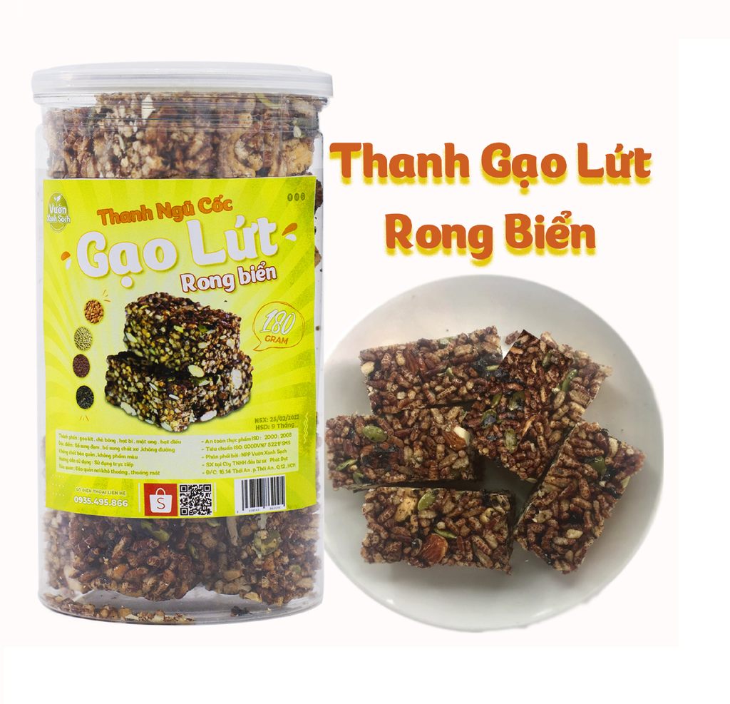 Thanh Ngũ Cốc Gạo Lứt Rong Biển (180g)